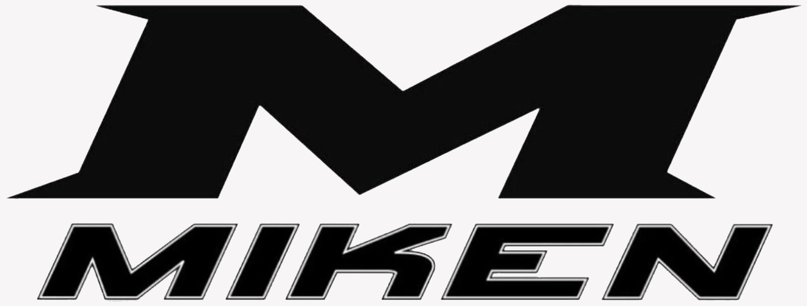 Black, bold, stylized letter M above the word MIKEN in uppercase, outlined letters, on a white background.