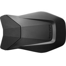 The Easton Multi-Adjust Jaw Guard (MULTIADJG) is a black plastic accessory with angular edges and EASTON embossed on it, designed for use with Easton batting helmets and shown here on a plain white background.