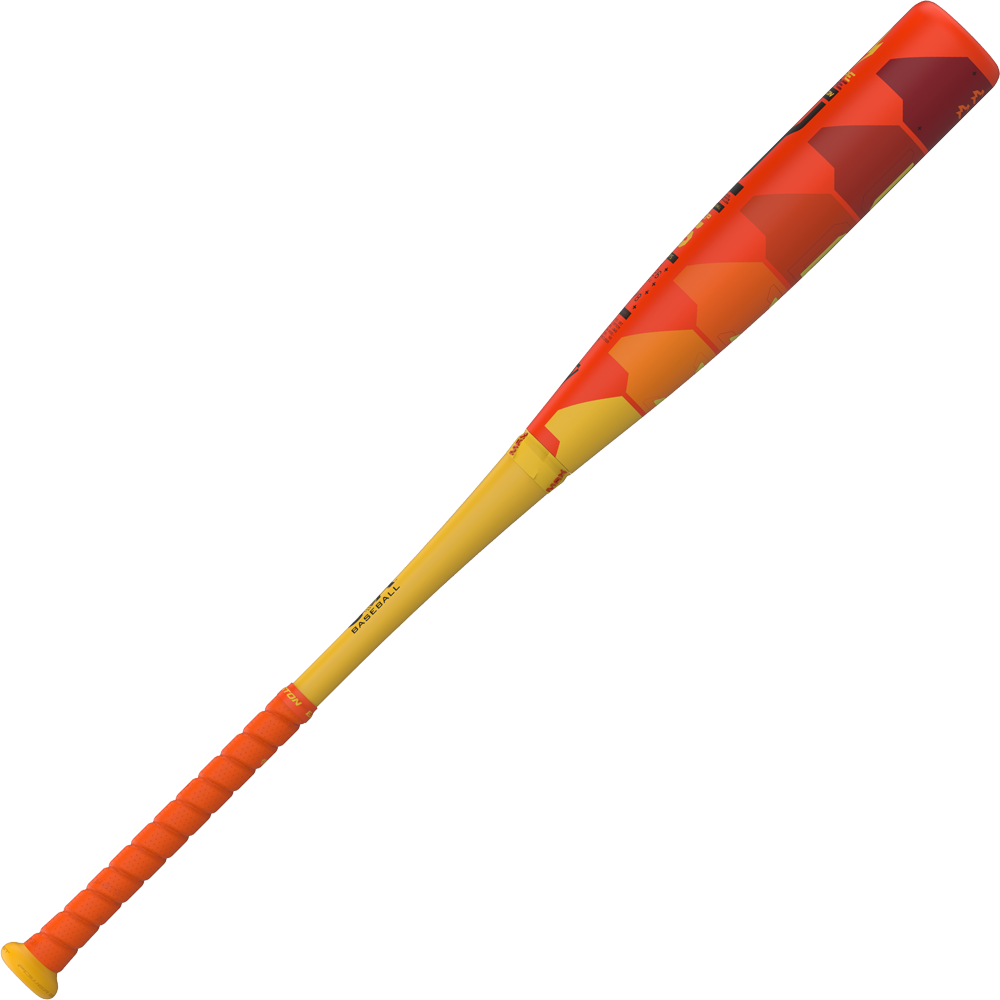 The 2025 Easton Hype Fire (-5) 2 5/8" USA Baseball Bat (EUS5HYP5) from Easton features a colorful design, USA Baseball Bat certification, and advanced 3D Ropecoil composite technology.