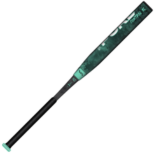 The 2026 BoombahPure Pure12 Teal Control 12" Balanced NSA USSSA Slowpitch Softball Bat (M2B0-6141 TL) features green and black colors, a black grip, teal knob and accents, X25 Barrel Technology, and "CONTROL" printed on the barrel.