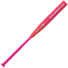 A vibrant pink and red 2026 Rawlings ALO78 (-12) Fastpitch Softball Bat (RFP6ALO12) featuring a wrapped grip handle and colorful graphics, designed by Rawlings.