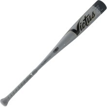 The 2024 Victus Vandal Lev3 (-5) 2 3/4" USSSA Baseball Bat: VSBV35-DM (USED) features a sleek silver and black Senior League design with the Victus brand name on the barrel and a textured grip for comfort.
