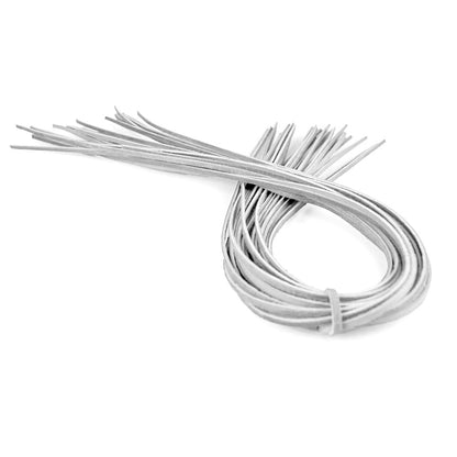 Nokona 1/4" Leather Glove Laces (LL-14) are thin, gray, American-made leather cords—sold individually—ideal for glove laces or repairs.