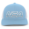 NSA Outline Series Columbia Blue Snapback Hat: 104-COLWH