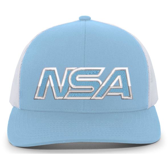 NSA Outline Series Columbia Blue Snapback Hat: 104-COLWH