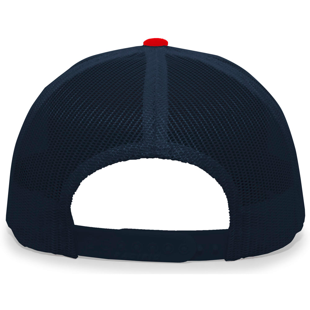 NSA Outline Series Navy Red Snapback Hat: 104-NVRD