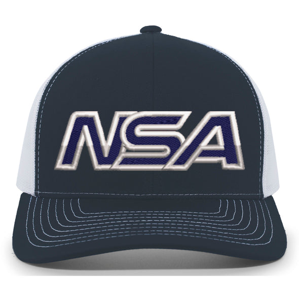 NSA Outline Series Navy Snapback Hat: 104-NVWH