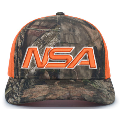 NSA Classic Series Camo Snapback Hat: 108C-BUORG