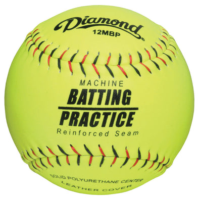 Diamond Machine Batting Practice 12" Leather Fastpitch Softballs: 12MBP