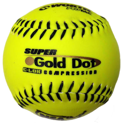 Worth NSA Super Gold Dot ICON 12" 44/400 Synthetic Slowpitch Softballs: NI12SY