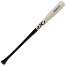 The Rawlings Player Preferred Ash Wood Baseball Bat: 271RAB features a two-tone design with a black handle, light barrel, large R logo, and 271 profile for lightweight balance—crafted by Rawlings for optimal performance.