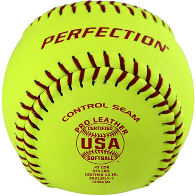 Baden USA Perfection 12" 47/375 Leather Fastpitch Softballs: 2A312FLY