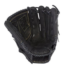 A Mizuno MVP Prime 12.5" Fastpitch Glove (GMVP1250PF3) made from Bio Soft Leather, with visible stitching and an open web, is shown palm-up against a white background.