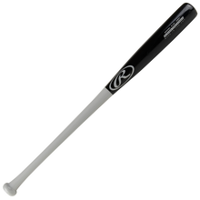 The Rawlings Player Preferred Ash Wood Baseball Bat (318RAW) features a white handle, black barrel, and the Rawlings logo near the top, displayed against a plain white background.