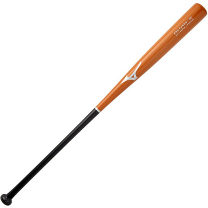 The Mizuno Pro Fungo 37" Wood Training Bat (340626) by Mizuno features a lightweight design with a black handle, orange barrel, and white logo/text near the barrel end, displayed on a white background.