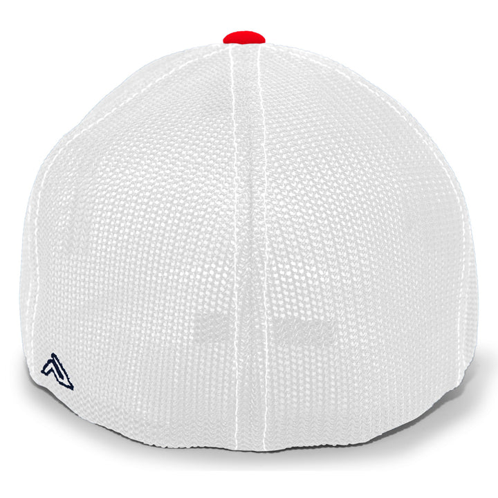 NSA Outline Series Navy Red Flex Fit Hat: 404M-NVWHRD