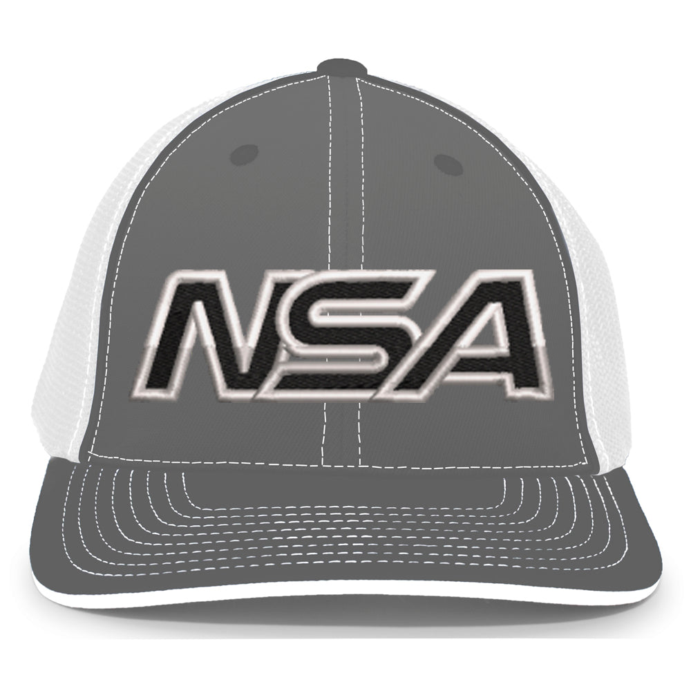 NSA Outline Series Graphite Flex Fit Hat: 404M-GRWH