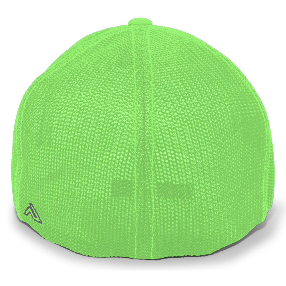 NSA Outline Series Neon Green Flex Fit Hat: 404M-NGG