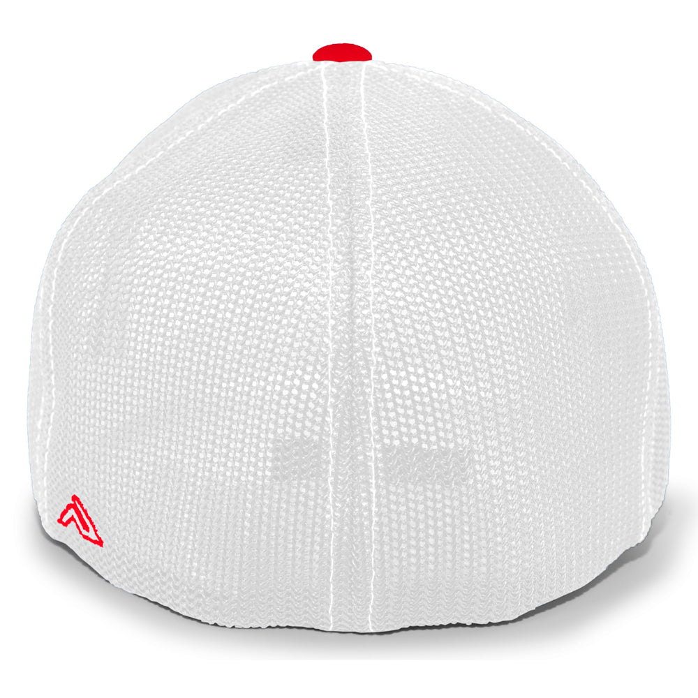NSA Outline Series Red Flex Fit Hat: 404M-RDWH