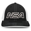 NSA Outline Series Black Flex Fit Hat: 404M-BKWH