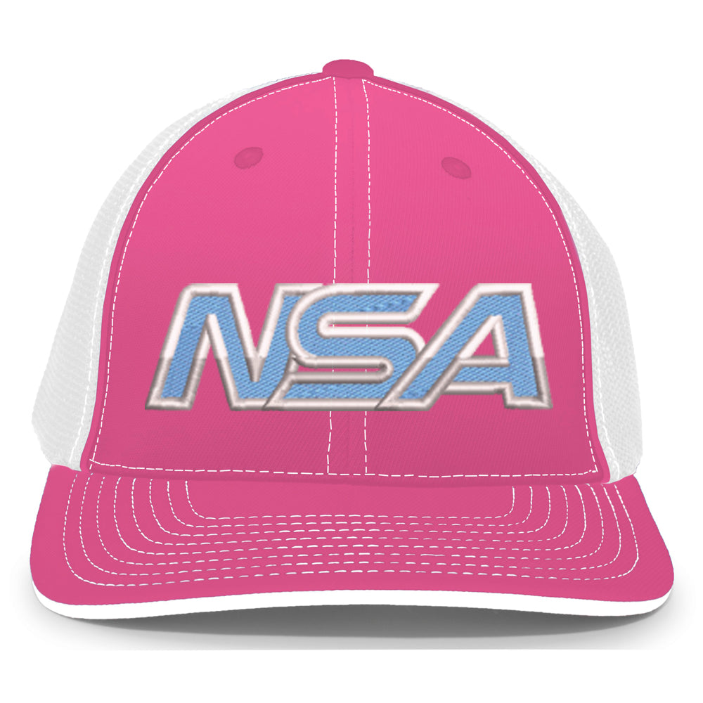 NSA Outline Series Pink Flex Fit Hat: 404M-PKCOWH