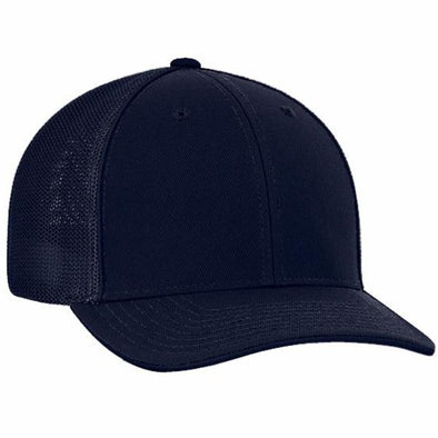 Pacific Headwear Flex Fit Trucker Umpire Hat: 404M