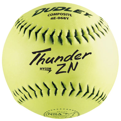 Dudley NSA Thunder ZN Hycon 12" 52/275 Composite Slowpitch Softballs: 4E-068Y