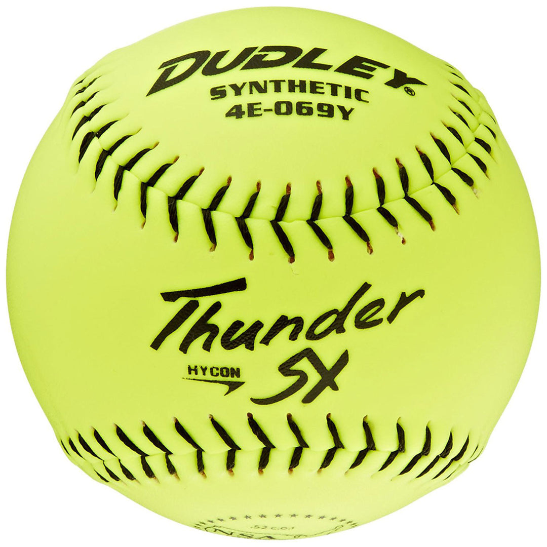 Dudley NSA Thunder SY Hycon 12" 52/275 Synthetic Slowpitch Softballs: 4E069Y