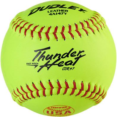 Dudley ASA Thunder Heat 12" 47/375 Leather Fastpitch Softballs: 4A-147Y