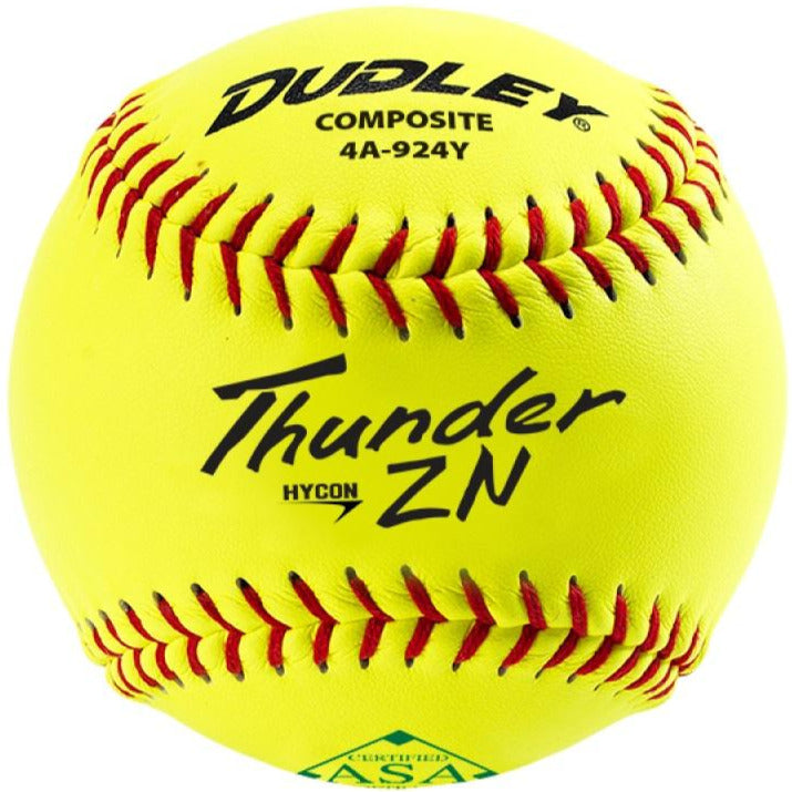 Dudley ASA Thunder ZN Hycon 11" 52/300 Composite Slowpitch Softballs: 4A924Y