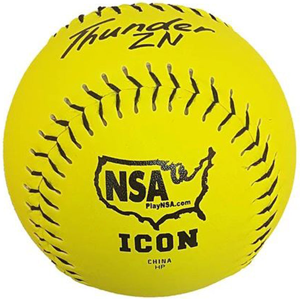 Dudley NSA Thunder ZN ICON 12" 44/400 Composite Slowpitch Softballs: 4E199Y