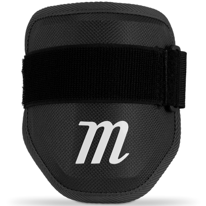 The Marucci Elbow Guard (MPELBGRD3) features a durable protective PE shell and a black strap for added safety.