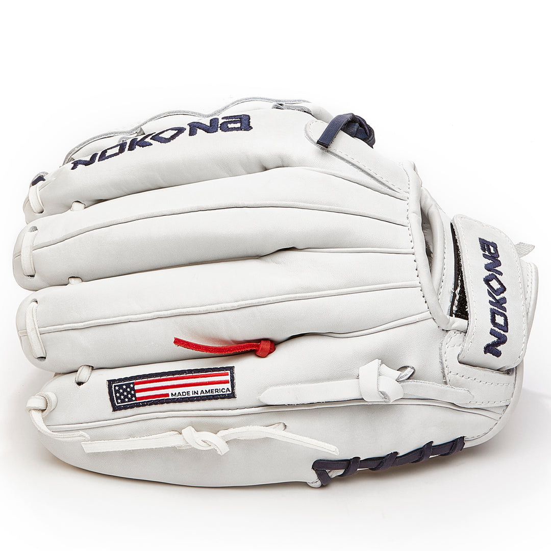 Nokona American KIP 12" Fastpitch Glove: A-V1200-WH