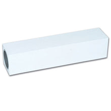 The Champro Sports 4 Way Pitcher's Rubber (B043) is a rectangular, white UV-resistant rubber block featuring a small dark circular opening on one end, shown against a plain white background.