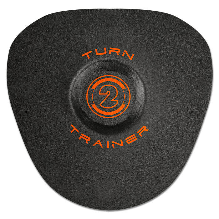 The Champro Sports Turn-2 Infield Training Glove (CPTT) is a black, rounded flat glove with a raised orange number 2 and “TURN TRAINER” text, designed by Champro Sports for ground ball receiving and made from high impact foam.