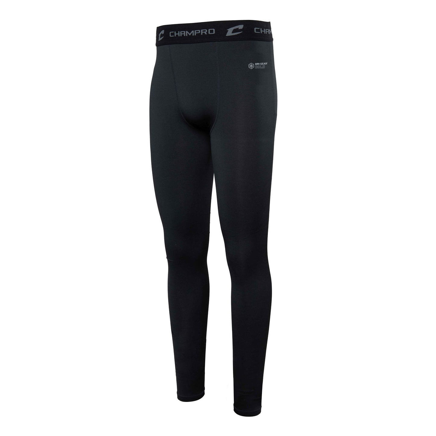 Champro Sports CWCS2 Cold Weather Compression Pants feature heavyweight brushed fabric and a high-compression fit, ideal for cold conditions. Shown on a white background with CHAMPRO branding on the waistband and front.