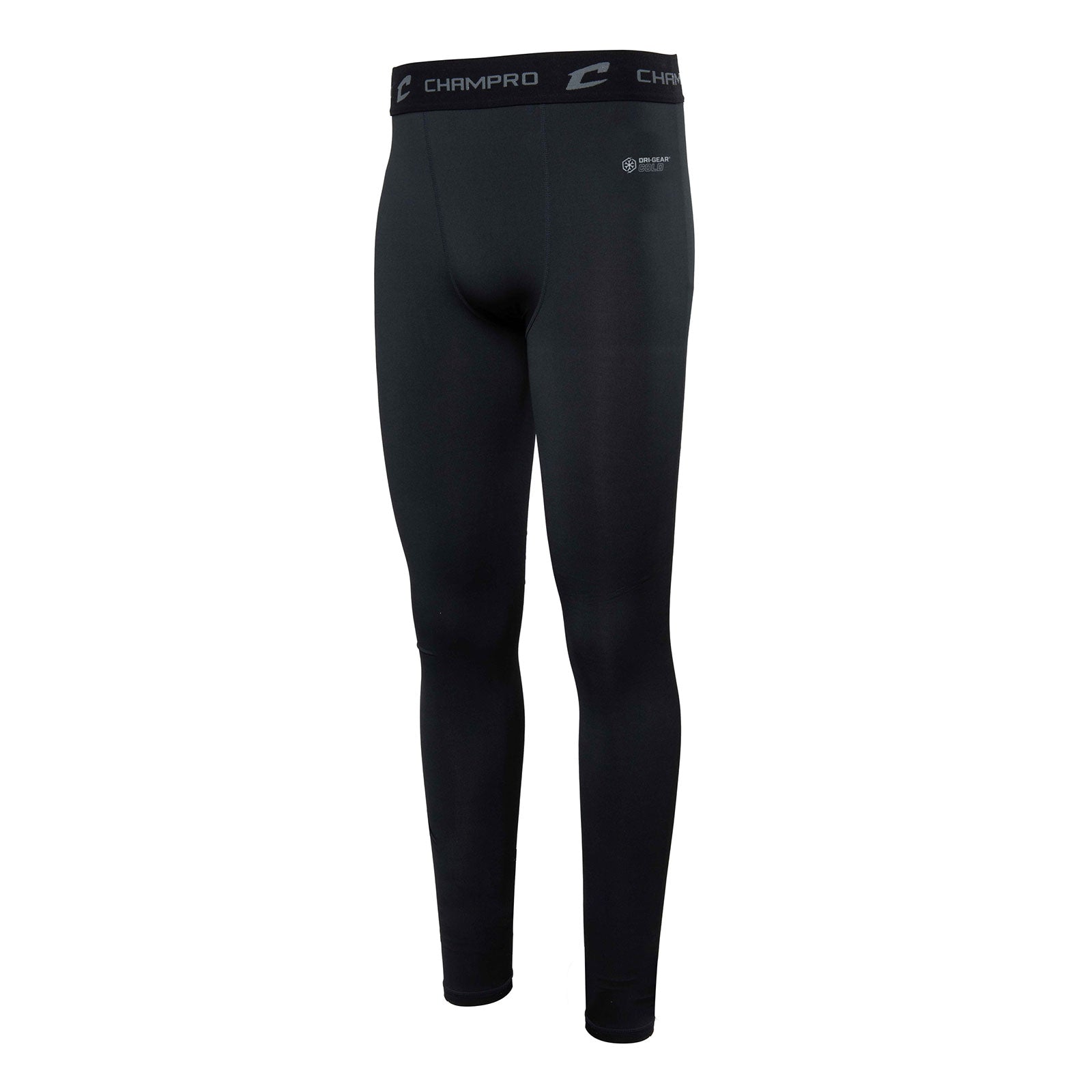 Champro Sports CWCS2 Cold Weather Compression Pants feature heavyweight brushed fabric and a high-compression fit, ideal for cold conditions. Shown on a white background with CHAMPRO branding on the waistband and front.