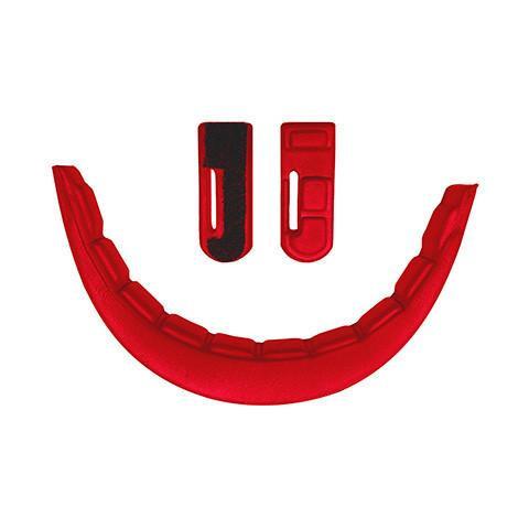 Rip It Padding for Defense Softball Fielder's Mask: DGPAD by Rip It features a red foam set with one curved and two rectangular pieces. Designed for comfort and protection, it's the ideal replacement padding for your softball fielder’s mask, shown on a white background.