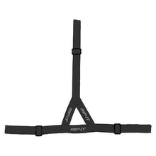 The Rip It Ponytail Strap for Defense Softball Fielder's Mask (DGSTRAP) is a black adjustable strap with Rip It branding, designed for helmets or headgear and ideal for ponytail comfort, shown against a white background.