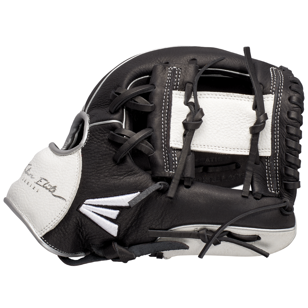 The Easton Future Elite 11" Baseball Glove (FE11-BKWH) is a black and white youth glove from Easton, crafted for young players who want style and top performance on the field.