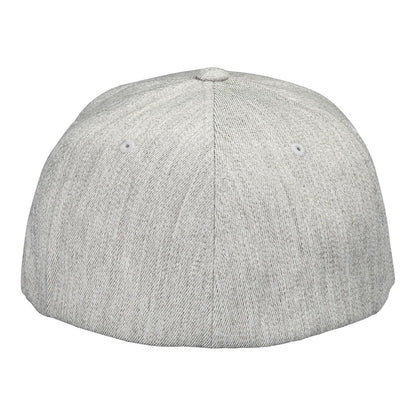 The image shows the back view of an Easton Gameday 2 Flex Fit Hat (A167944) by Easton. The cap is plain light gray with a small button on top and two vent holes visible, featuring no logos or decorations.