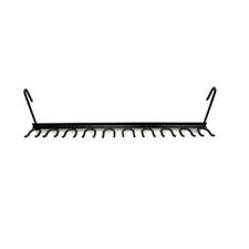 The Athletic Specialties Hanging Bat Rack (HBR) is a black powder-coated steel organizer with multiple hooks that hangs over a closet rod to neatly store belts, ties, or accessories with durable, reliable support.