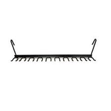 The Athletic Specialties Hanging Bat Rack (HBR) is a black powder-coated steel organizer with multiple hooks that hangs over a closet rod to neatly store belts, ties, or accessories with durable, reliable support.