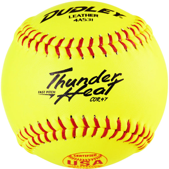 Dudley ASA Thunder Heat 11" 47/375 Leather Fastpitch Softballs: 4A-531Y