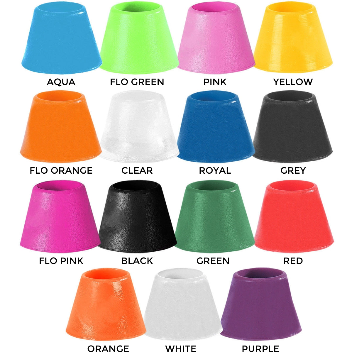The Markwort Knobcuff EZ Taper (1 Pack): KCEZ1 is a rubber knob cover available in colors like aqua, flo green, pink, yellow, clear, royal, grey, and black—ideal for better bat grip and control. From Markwort.