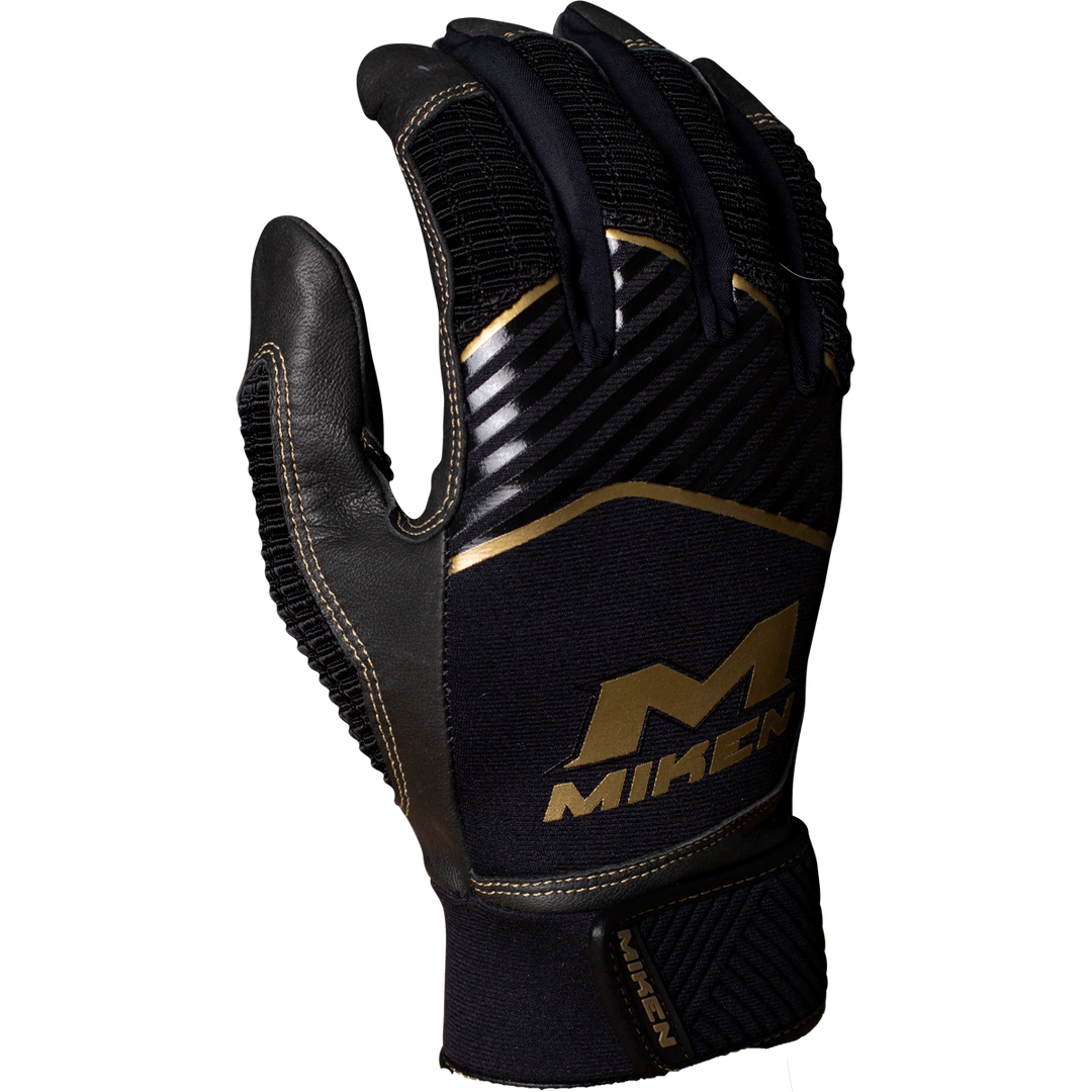 Miken Adult Batting Gloves: MBGGLD