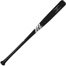 The Marucci FREEMAN5 Freddie Freeman Pro Model Maple Wood Bat (MVE3FREEMAN5) features a black finish with white Marucci branding, displayed diagonally on a white background. This end-loaded bat is crafted for powerful swings.