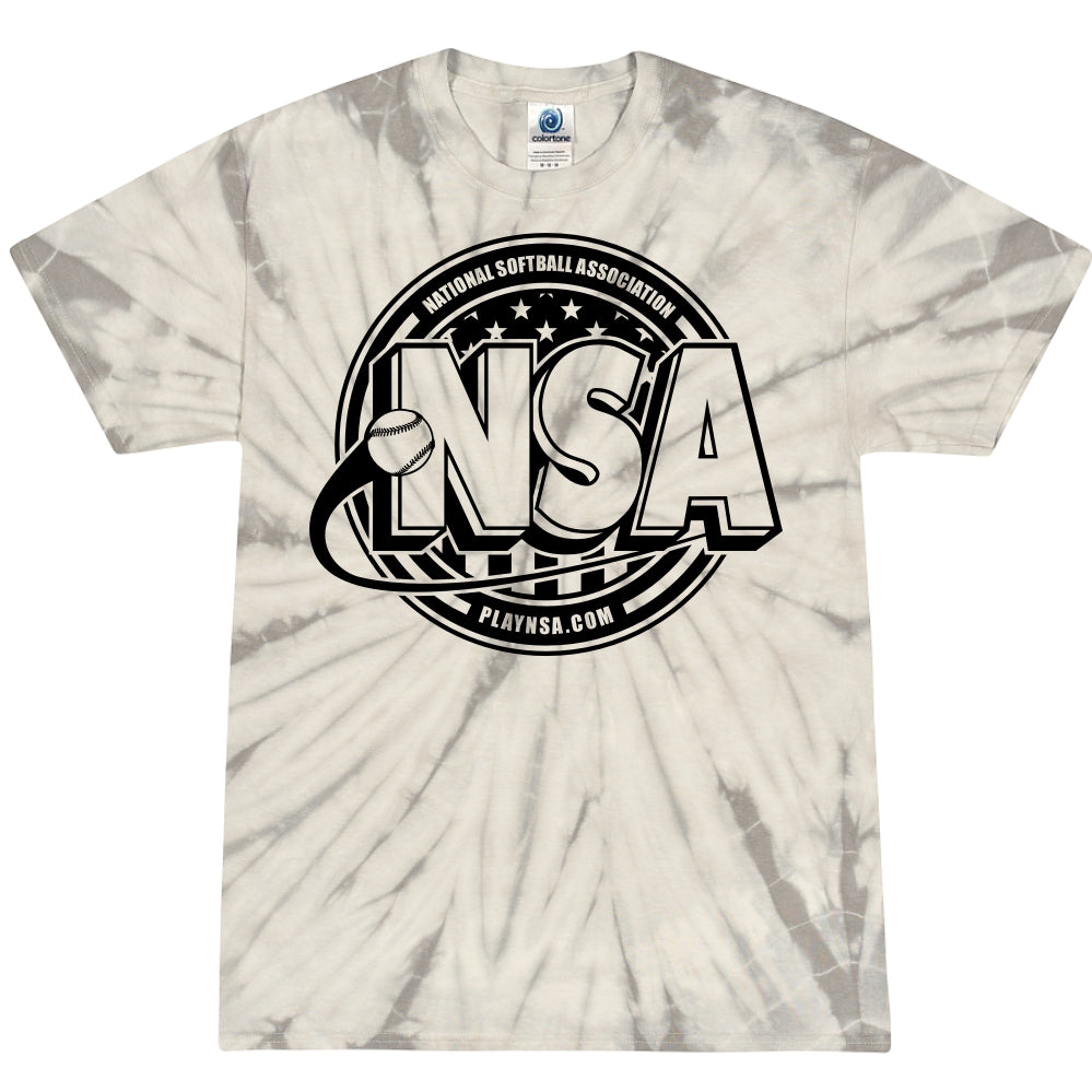 National Softball Association NSA Crest Tie Dye Short Sleeve Shirt