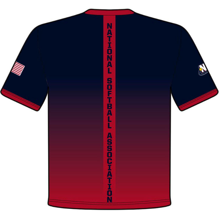 National Softball Association NSA Fade Sublimated Short Sleeve Shirt