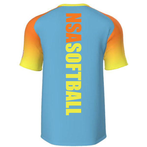 National Softball Association NSA Sunshine Sublimated Short Sleeve Shirt